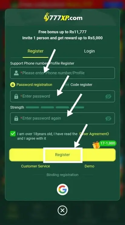 777xp game login