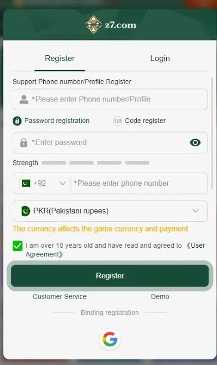 Z7 Game Login