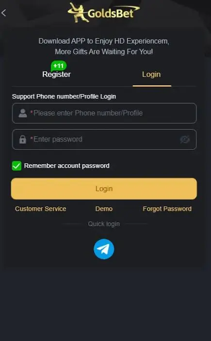 Golds Bet Game Login