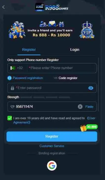 R988 APK Login