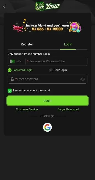Y 222 APK Download Login
